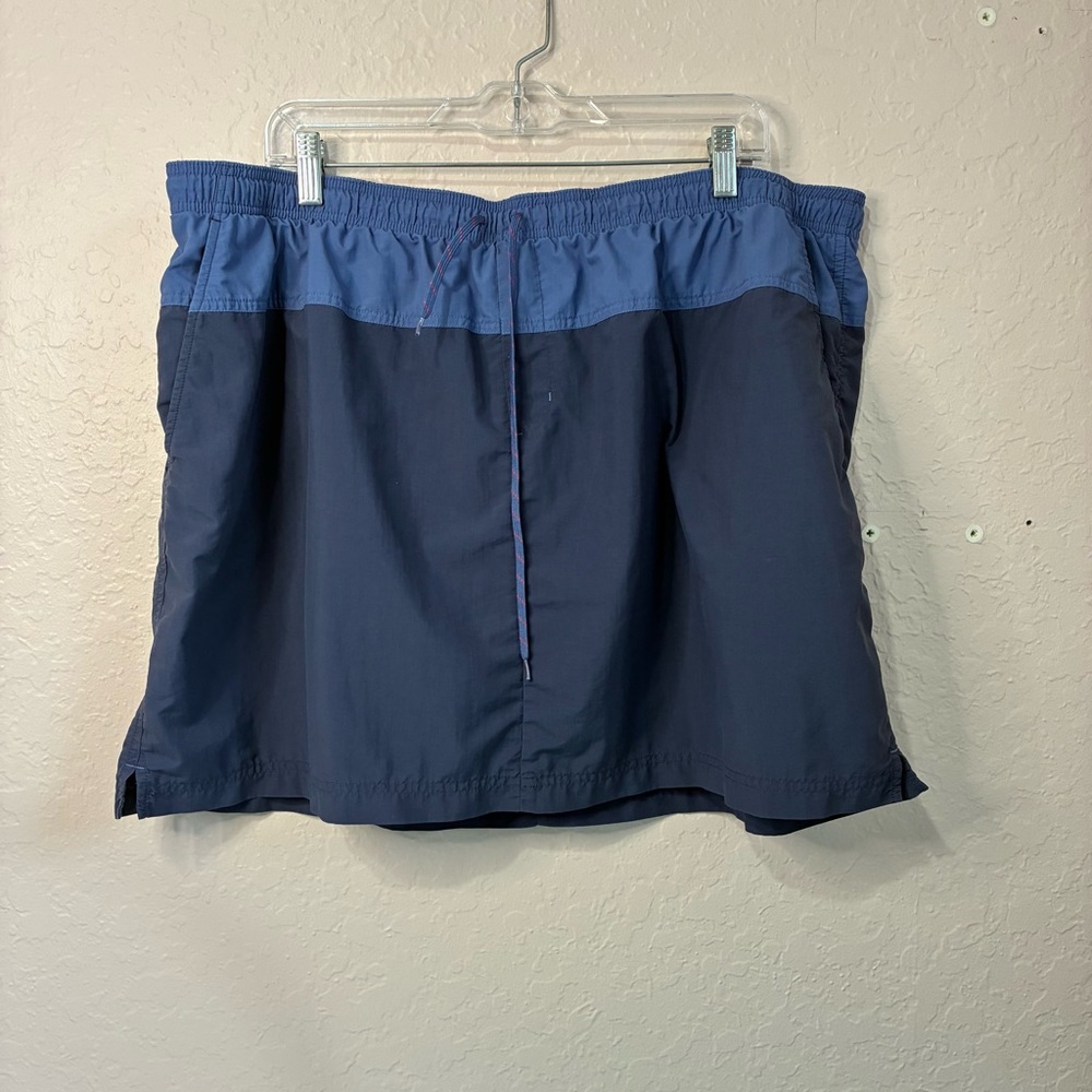 Columbia Sandy River Skort Blue Womens XL Pockets Elastic Waist Drawcord Hiking